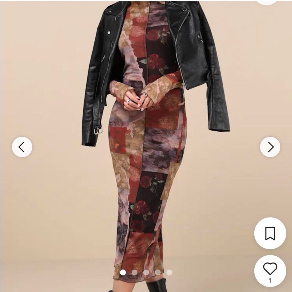 Lulu's Brown Multi Floral Patchwork Midi Jumpsuit
